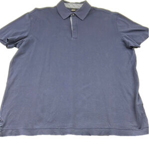 Boss Men's navy blue collared polo golf shirt size large